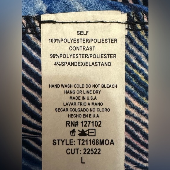 Hello Miss Multi Color Bodysuit! Size Large Made is the US NWOT - Picture 9 of 9